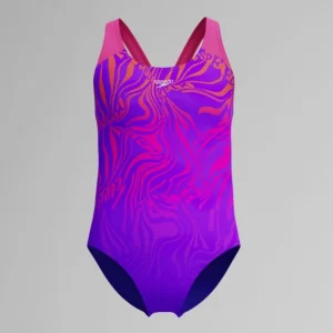 SPEEDO ECO DIG PLACEM SPLASHB PUR/PIN
