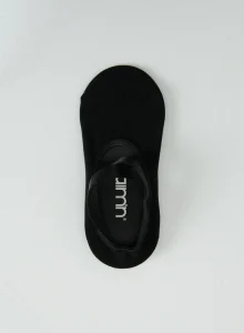 Zwarte Aim'n pilates sokken met witte logo en anti-slip zool