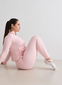 Witte Aim'n pilates sokken met anti-slip zool voor grip