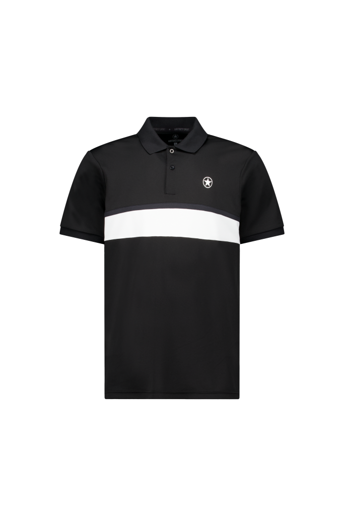 warte Airforce Carlo sportpolo met witte strepen op de kraag voor heren