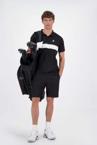 warte Airforce Carlo sportpolo met witte strepen op de kraag voor heren