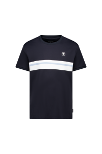 Donkerblauw Airforce Nova Stripe sportshirt voor heren met witte strepen op de mouw