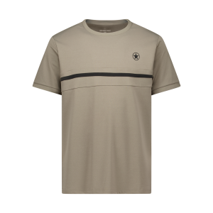 Heren sportshirt Airforce Nova Stripe in de kleur Brindle met streepdetail op de mouw