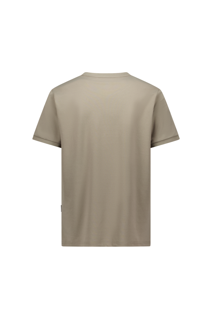 Heren sportshirt Airforce Nova Stripe in de kleur Brindle met streepdetail op de mouw