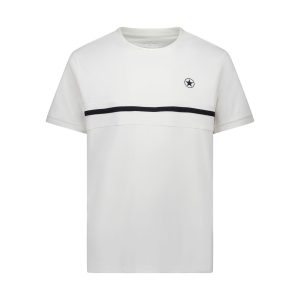 Wit Airforce Nova Stripe sportshirt voor heren met zwarte strepen op de mouw