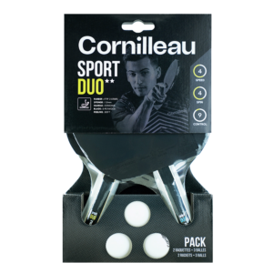 Cornilleau Sport Pack Duo tafeltennisset met 2 batjes en 3 ballen