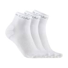 Craft Core Dry Mid Sock 3-pack zwart – drie paar middelhoge sportsokken.
