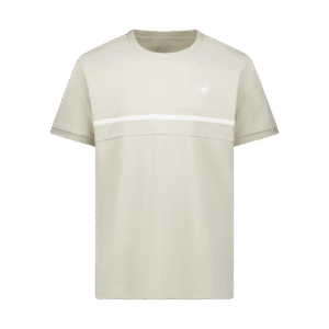 Detail van het gestreepte patroon en de Oatmeal kleur van het Airforce Nova shirt.