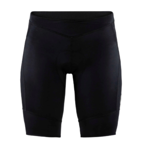Craft Core Essence Shorts W zwarte fietsbroek voor dames met zeem.