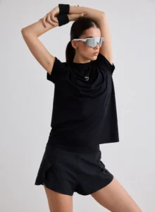 aim'n Black Running Shorts zwarte hardloopshort voor dames voorkant - 26041310-010