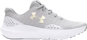 Witte Under Armour GPS Surge 4 hardloopschoen voor kinderen (3027108-100).