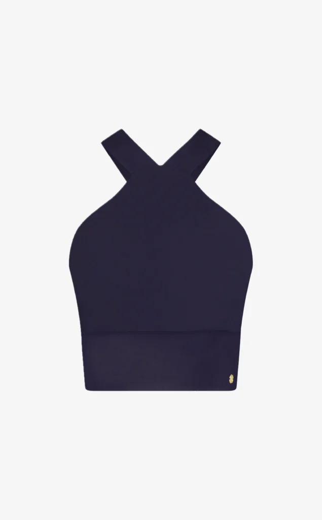 ouse of Gravity Strappy Crop Top dames in Deep Blue Moonstone sporttop