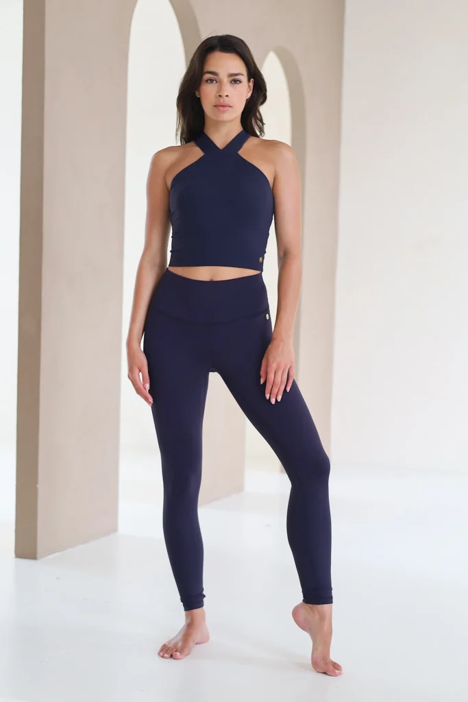 ouse of Gravity Strappy Crop Top dames in Deep Blue Moonstone sporttop