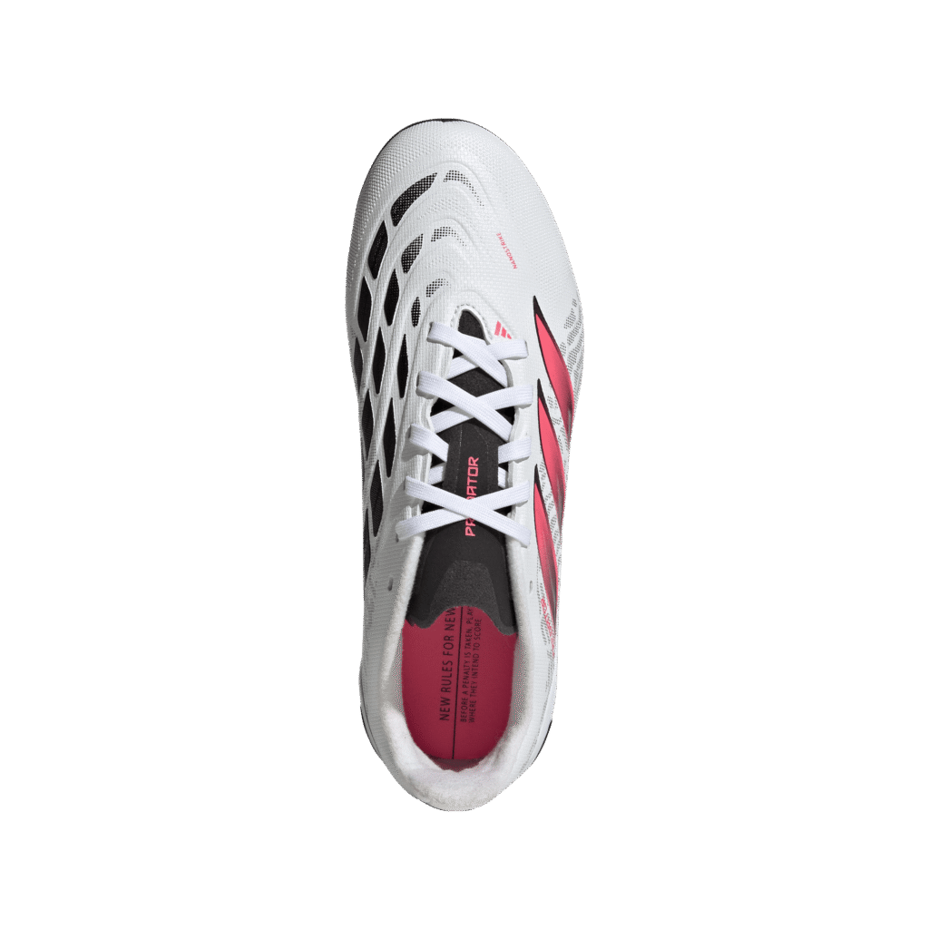 adidas Predator League FG Junior voetbalschoenen - Cloud White / Solar Turbo / Core Black (IH2084)