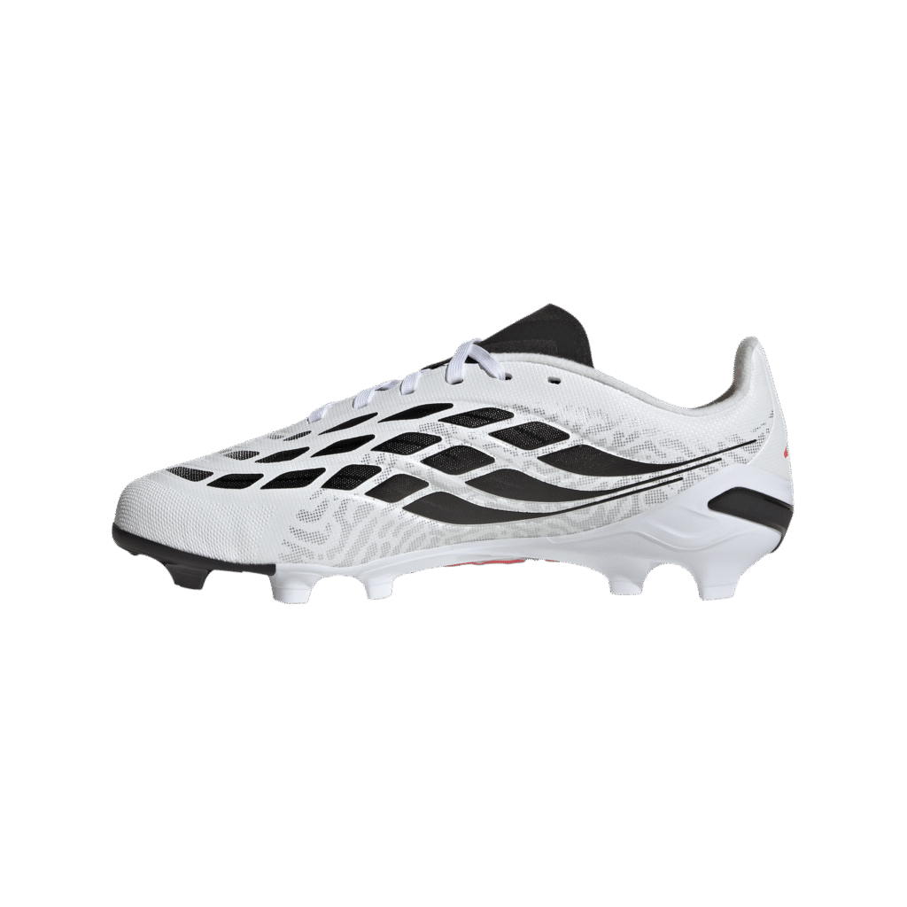 adidas Predator League FG Junior voetbalschoenen - Cloud White / Solar Turbo / Core Black (IH2084)