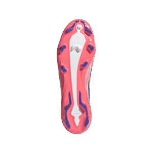adidas F50 League Mid FG paars neongeel (art. IH7090) voetbalschoenen met mid-cut boord.