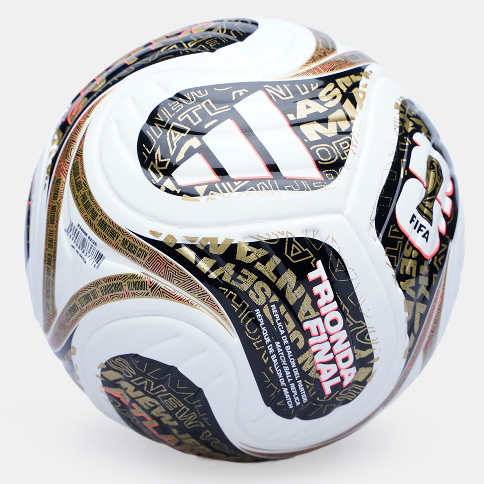 didas FIFA 2026 World Cup Finals mini voetbal wit zwart goud met foam kern (KE4328).