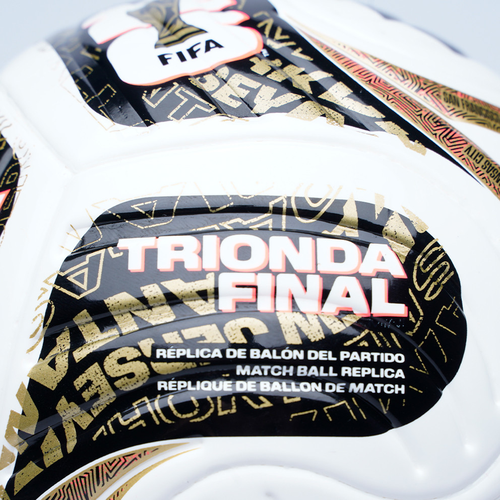didas FIFA 2026 World Cup Finals mini voetbal wit zwart goud met foam kern (KE4328).