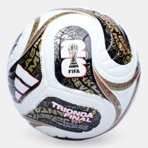 didas FIFA 2026 World Cup Finals mini voetbal wit zwart goud met foam kern (KE4328).