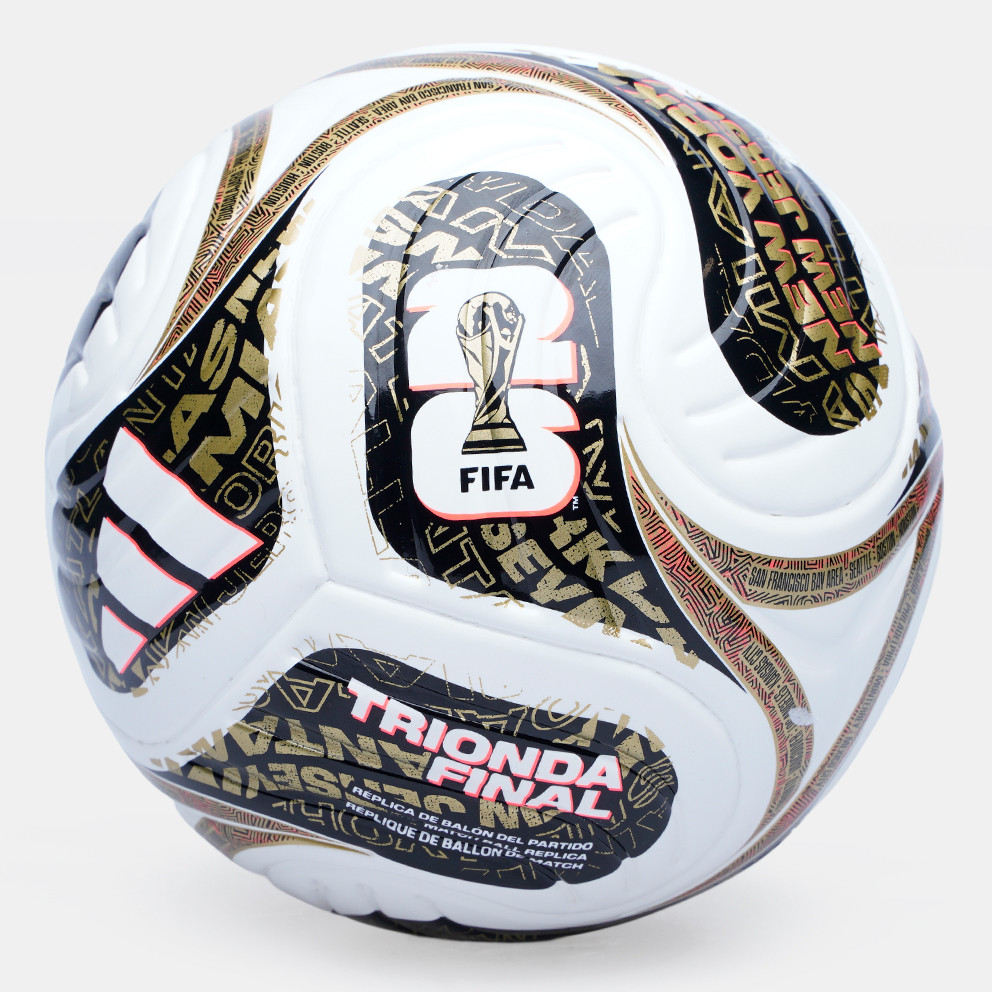 didas FIFA 2026 World Cup Finals mini voetbal wit zwart goud met foam kern (KE4328).