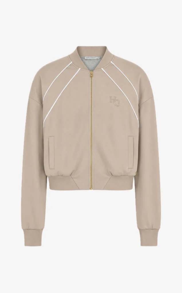 House of Gravity Active Bomber dames jack in Sand Stone White sportjasje