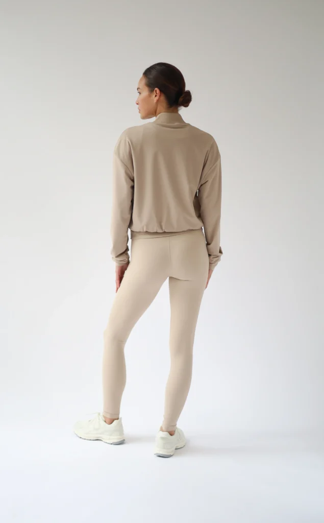 House of Gravity Active Bomber dames jack in Sand Stone White sportjasje
