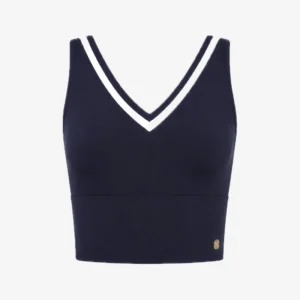 House of Gravity Contrast Crop Top dames sporttop in Deep Blue White