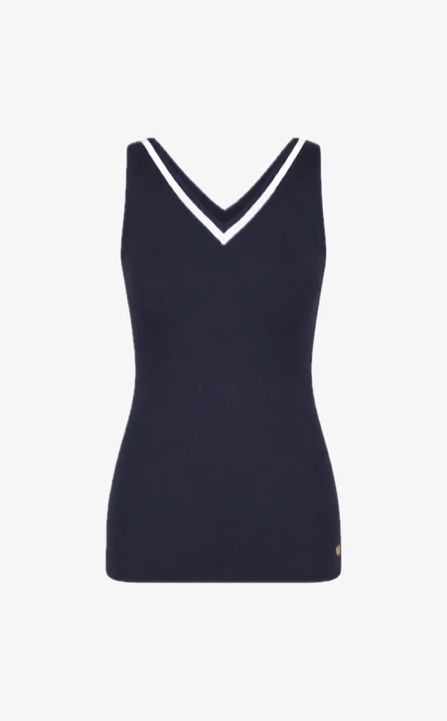 ouse of Gravity Contrast Tanktop dames sporttop in Deep Blue White