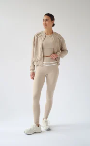 House of Gravity Active Bomber dames jack in Sand Stone White sportjasje