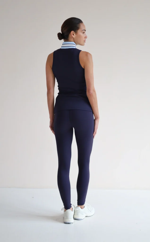 House of Gravity Zipper Tank Top dames in Deep Blue Crystal Blue sporttop met rits