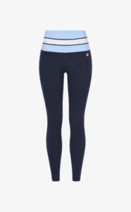 House of Gravity Stripe Leggings dames in Deep Blue White Crystal Blue sportlegging