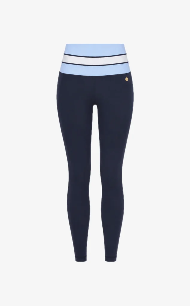 House of Gravity Stripe Leggings dames in Deep Blue White Crystal Blue sportlegging