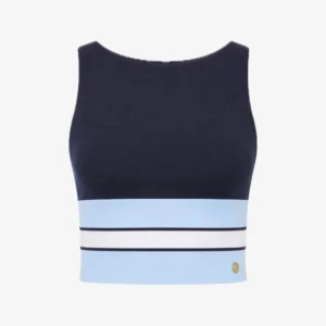 House of Gravity Divine Crop Top dames in Deep Blue White Crystal Blue sporttop
