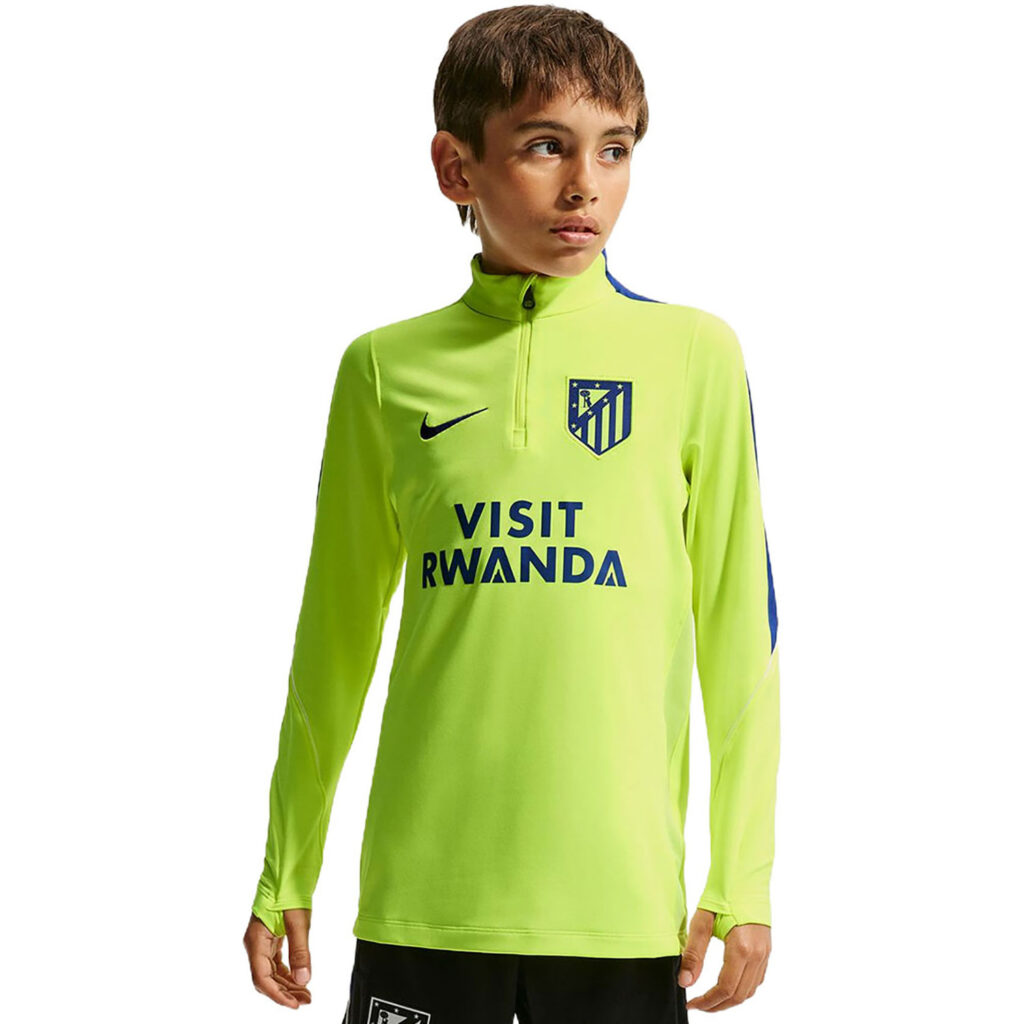 Nike Atlético Madrid Strike Drill Top Kids geel paars voorkant