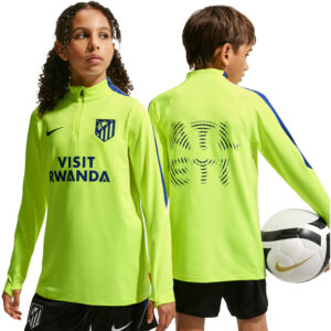 Nike Atlético Madrid Strike Drill Top Kids geel paars voorkant