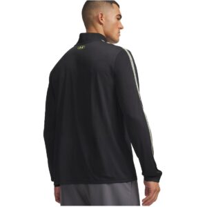 Under Armour Tech Taping 1/2 zip heren sportshirt lange mouwen grijs zwart vooraanzicht