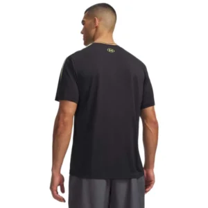 Under Armour Tech Taping heren sportshirt zwart met korte mouwen vooraanzicht
