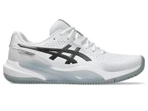 Zijaanzicht van de witte Asics Gel-Challenger 14 Clay heren tennisschoen