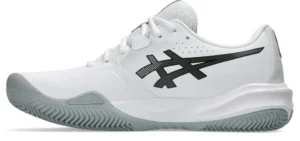 Zijaanzicht van de witte Asics Gel-Challenger 14 Clay heren tennisschoen