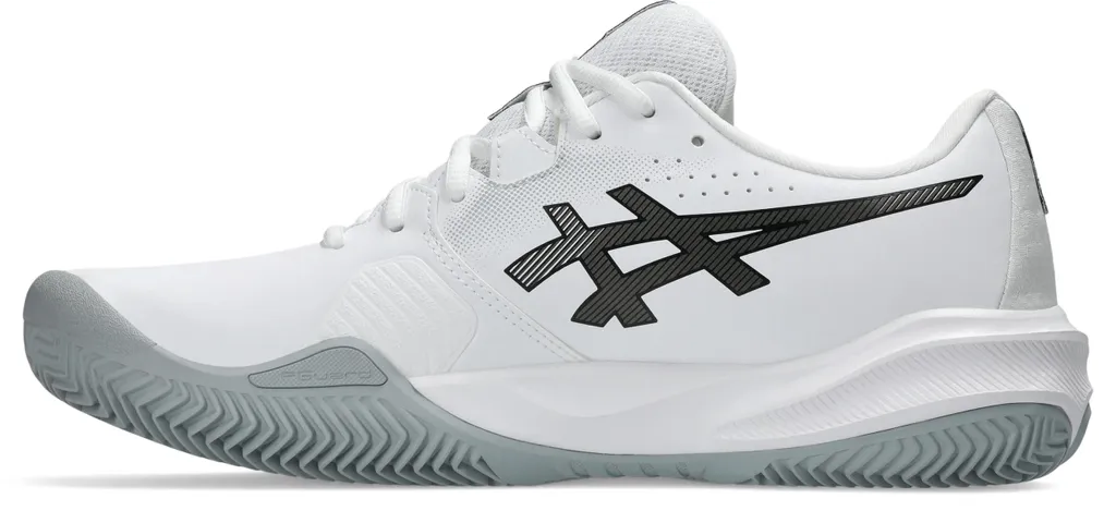 Zijaanzicht van de witte Asics Gel-Challenger 14 Clay heren tennisschoen