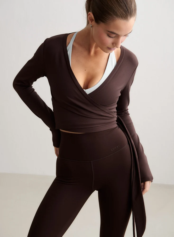 Aim'n Shape Seamless Wrap Long Sleeve sportshirt voor dames