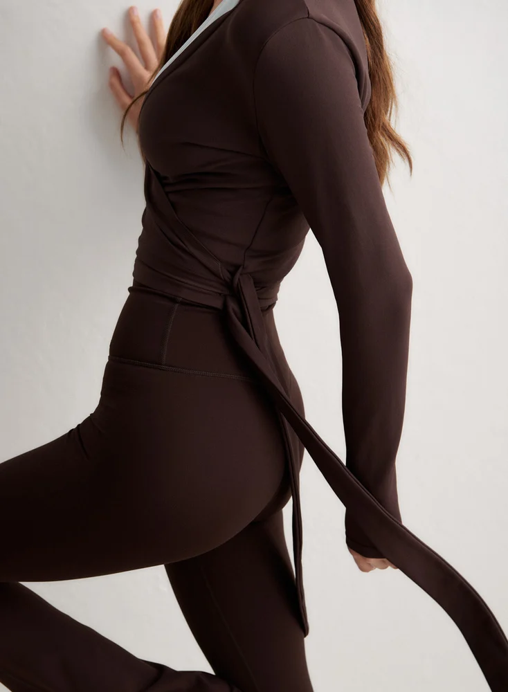 Aim'n Shape Seamless Wrap Long Sleeve sportshirt voor dames