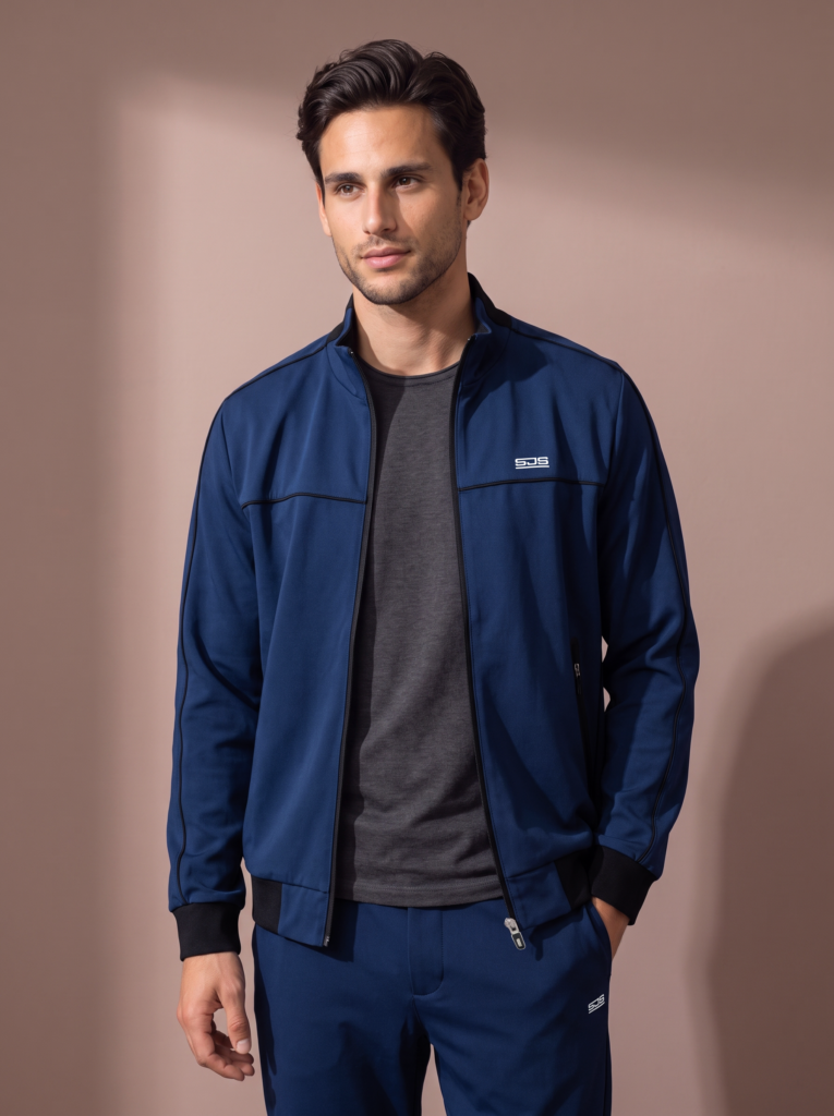 Sjeng Sports Anselm Men's Jacket heren sportvest met doorlopende ritssluiting, opstaande kraag en comfortabele herenpasvorm