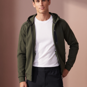Sjeng Sports Men's Hooded Jacket Arno heren vest met doorlopende ritssluiting, capuchon en zakken