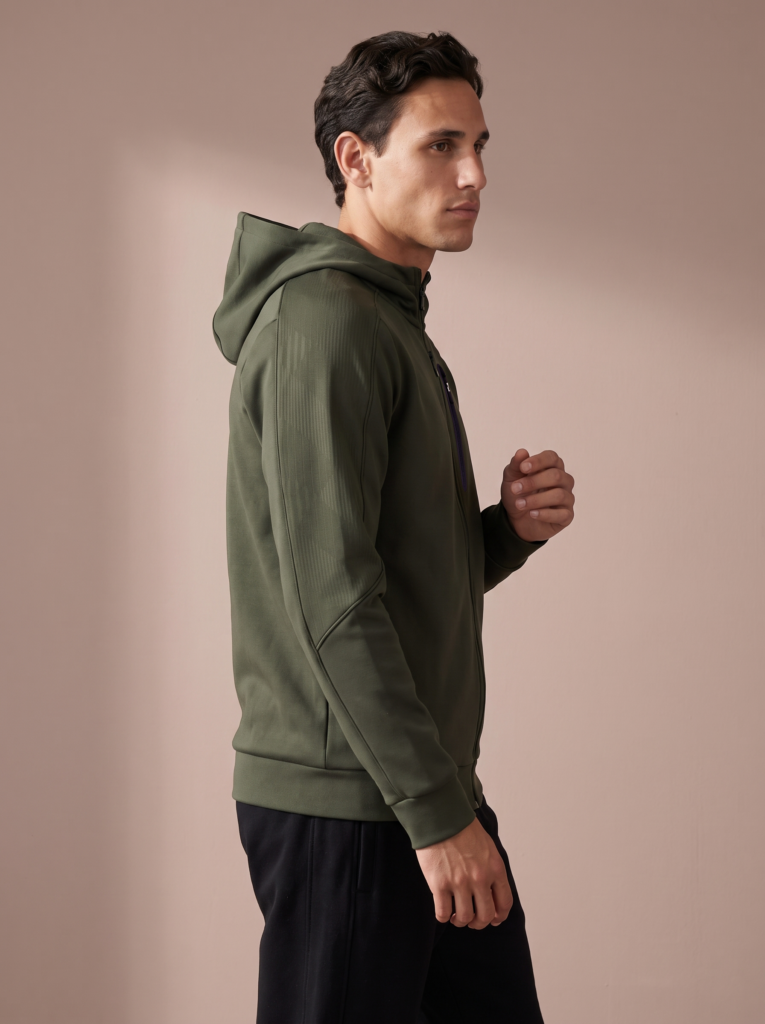 Sjeng Sports Men's Hooded Jacket Arno heren vest met doorlopende ritssluiting, capuchon en zakken