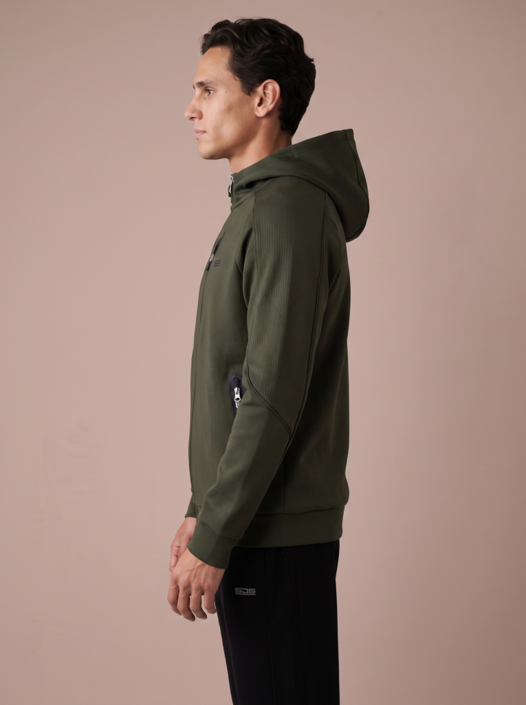 Sjeng Sports Men's Hooded Jacket Arno heren vest met doorlopende ritssluiting, capuchon en zakken