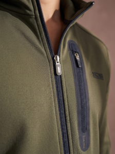 Sjeng Sports Men's Hooded Jacket Arno heren vest met doorlopende ritssluiting, capuchon en zakken