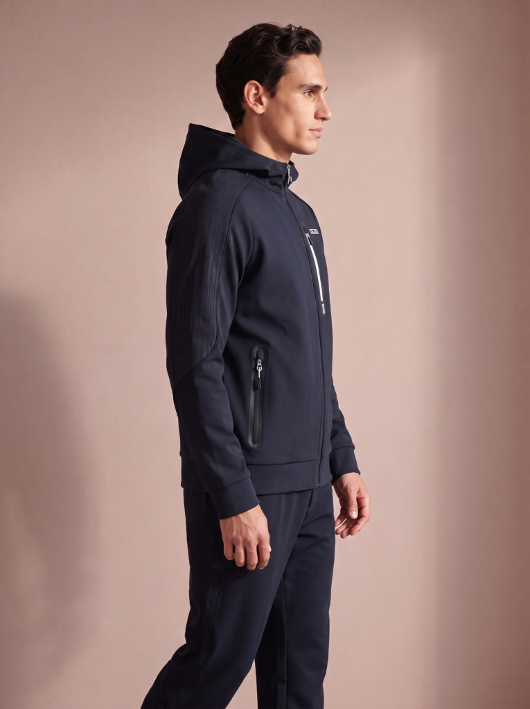 Sjeng Sports Men's Hooded Jacket Arno heren vest met doorlopende ritssluiting, capuchon en zakken