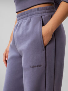 Calvin Klein Brushed French Terry Wide Legging LVGWF6P629-C53 voor dames met wijde pijpen en hoge tailleband