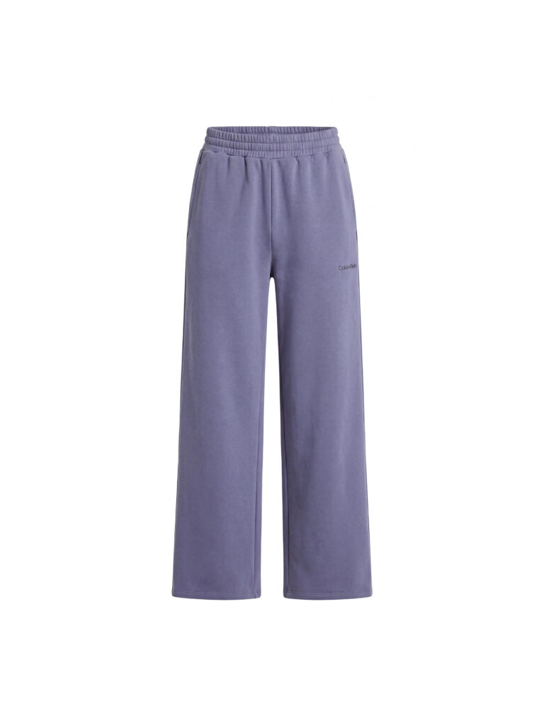 Calvin Klein Brushed French Terry Wide Legging LVGWF6P629-C53 voor dames met wijde pijpen en hoge tailleband